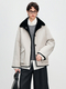 beige gray women's Rex Rabbit Fur Lined Parka Coat