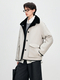 beige gray women's Rex Rabbit Fur Lined Parka Coat