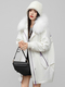 rex Rabbit Fur Lined Parka Coat Women Korean Loose Mid-Length Detachable