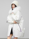 rex Rabbit Fur Lined Parka Coat Women Korean Loose Mid-Length Detachable