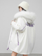 rex Rabbit Fur Lined Parka Coat Women Korean Loose Mid-Length Detachable
