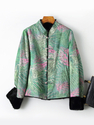 reversible Chinese Style Stand Collar Mink Fur Coat