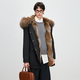 women's Fur-Lined Parka With Detachable Raccoon Fur Collar