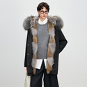 women's Fur-Lined Parka With Detachable Raccoon Fur Collar