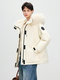 women's Winter Fox Fur Lined Detachable Fur Coat