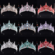 barock Strass Tiara bunte Brautkrone