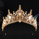 barock Strass Tiara bunte Brautkrone
