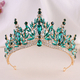 barock Strass Tiara bunte Brautkrone