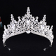 barock Strass Tiara bunte Brautkrone