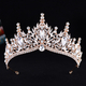 barock Strass Tiara bunte Brautkrone