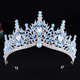 barock Strass Tiara bunte Brautkrone