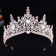 barock Strass Tiara bunte Brautkrone