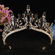 barock Strass Tiara bunte Brautkrone