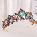vintage KC + Mixed Colors baroque Vintage Rhinestone Bridal Tiara Headband