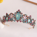 vintage KC + Mixed Colors baroque Vintage Rhinestone Bridal Tiara Headband