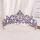 barock Vintage lila Strass Braut Tiara Haarband