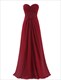 Bodenlanges Chiffon-Abschlussballkleid mit Spitzenverzierung