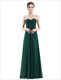 Bodenlanges Chiffon-Abschlussballkleid mit Spitzenverzierung