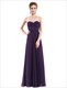 Bodenlanges Chiffon-Abschlussballkleid mit Spitzenverzierung