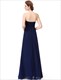 Bodenlanges Chiffon-Abschlussballkleid mit Spitzenverzierung