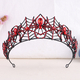 vintage Black Rhinestone Spider Crown Headpiece