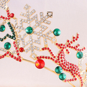 christmas Crown Snowflake Reindeer Rhinestone Crystal Princess Tiara