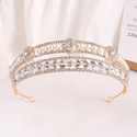 european Court Style Bridal Crown Rhinestone Pearl Tiara