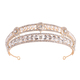 european Court Style Bridal Crown Rhinestone Pearl Tiara