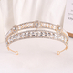 european Court Style Bridal Crown Rhinestone Pearl Tiara