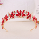 rhinestone Flower Leaf Bridal Tiara Crown