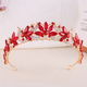 rhinestone Flower Leaf Bridal Tiara Crown