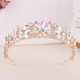 rhinestone Flower Leaf Bridal Tiara Crown