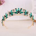 rhinestone Flower Leaf Bridal Tiara Crown
