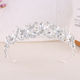 rhinestone Flower Leaf Bridal Tiara Crown