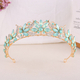 rhinestone Flower Leaf Bridal Tiara Crown