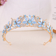 rhinestone Flower Leaf Bridal Tiara Crown