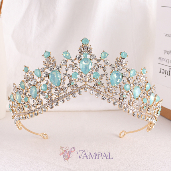 baroque Crystal Bridal Crown Wedding Headpiece