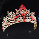 baroque Rhinestone Crystal Butterfly Tiara Bridal Crown