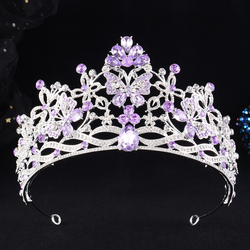 Thick Silver White Diamond + Light Purple