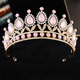 barock Kristall Brautkrone Haaraccessoire