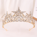 elegant Rhinestone Star Bridal Tiara Wedding Headpiece