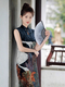 emerald Green Chinese Style Sleeveless Bodycon Long Dress