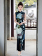 emerald Green Chinese Style Sleeveless Bodycon Long Dress
