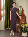 chinese Style Jacquard Qipao Dress For Young Girl