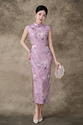 vintage Chinese Style Long Velvet Qipao Dress