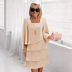 Elegantes gestuftes Sommerkleid mit Rundhalsausschnitt und lockerer Passform