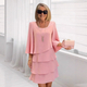 Elegantes gestuftes Sommerkleid mit Rundhalsausschnitt und lockerer Passform