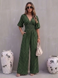 Dark Green Polka Dot