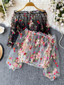 elegant French Embroidered Long-Sleeve T-Shirt For Women