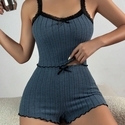women's Lace Camisole And Shorts Pajama Set